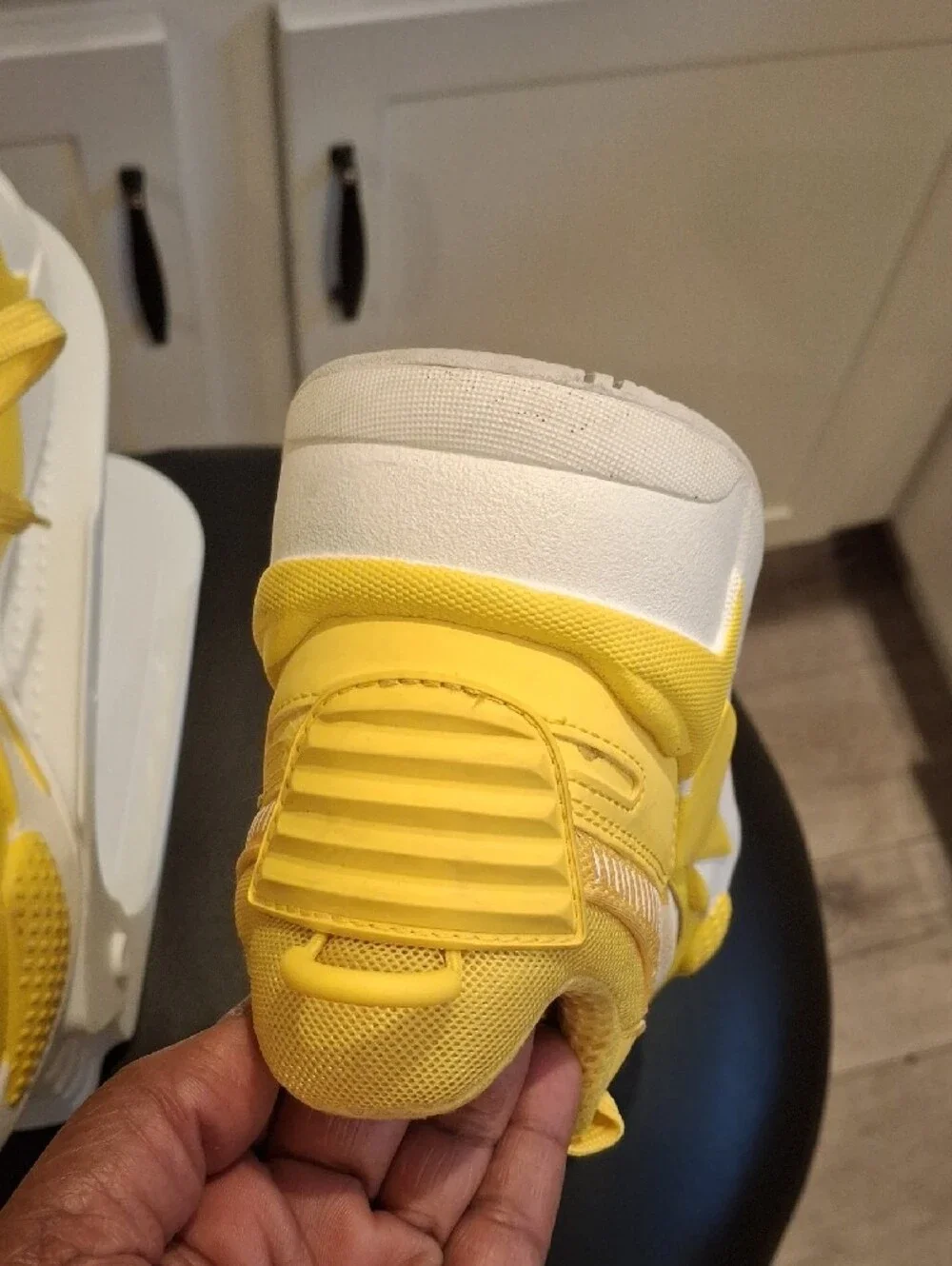Puma Yellow Mesh Lace-Up Sneakers